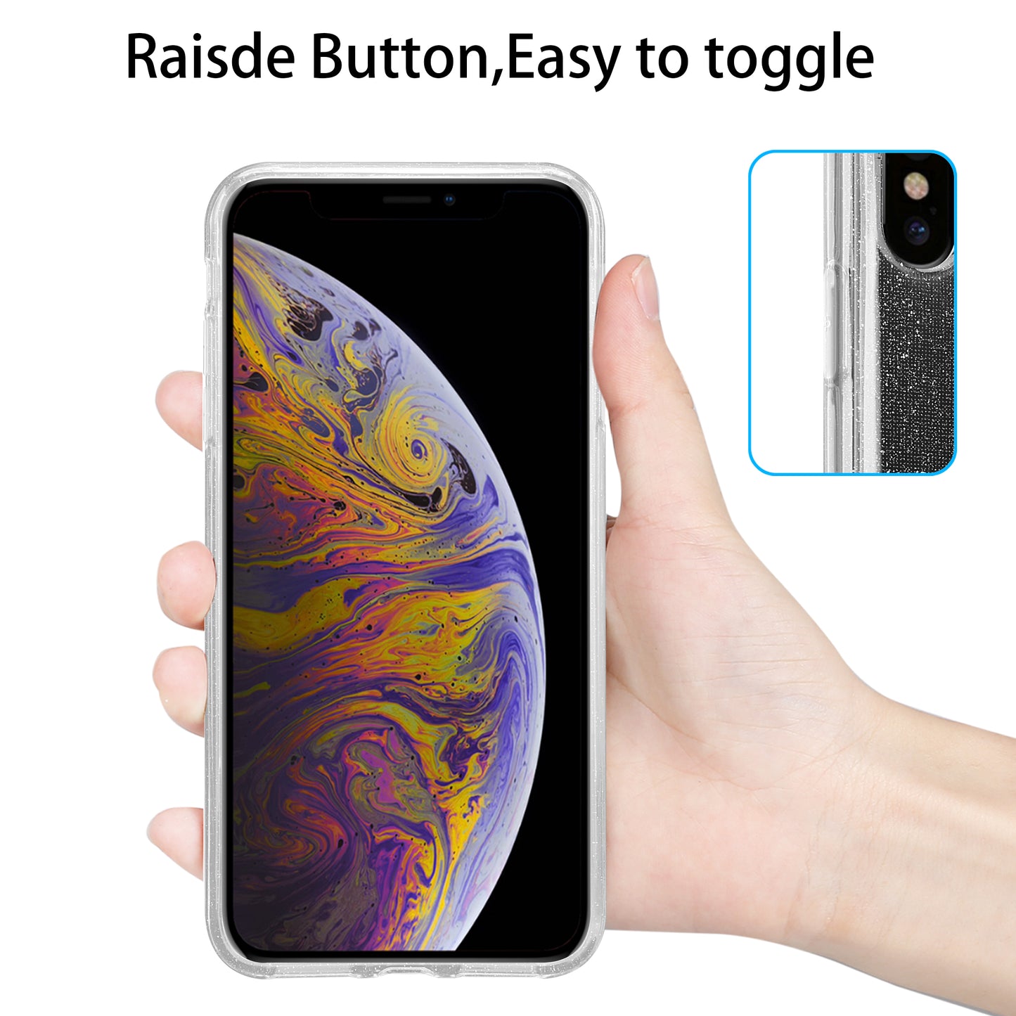 Liquid Crystal Glitter Back Cover for Apple iPhone Xs Max