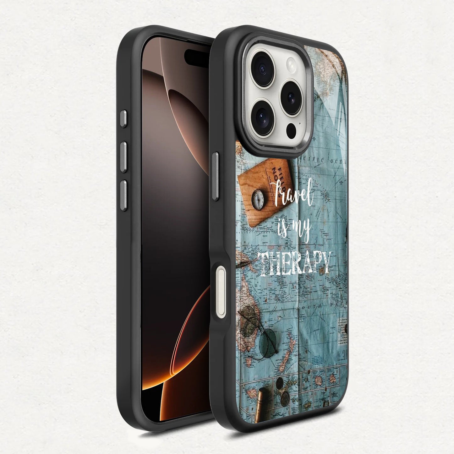 ✈️🌍 Travel Is My Therapy Phone Case