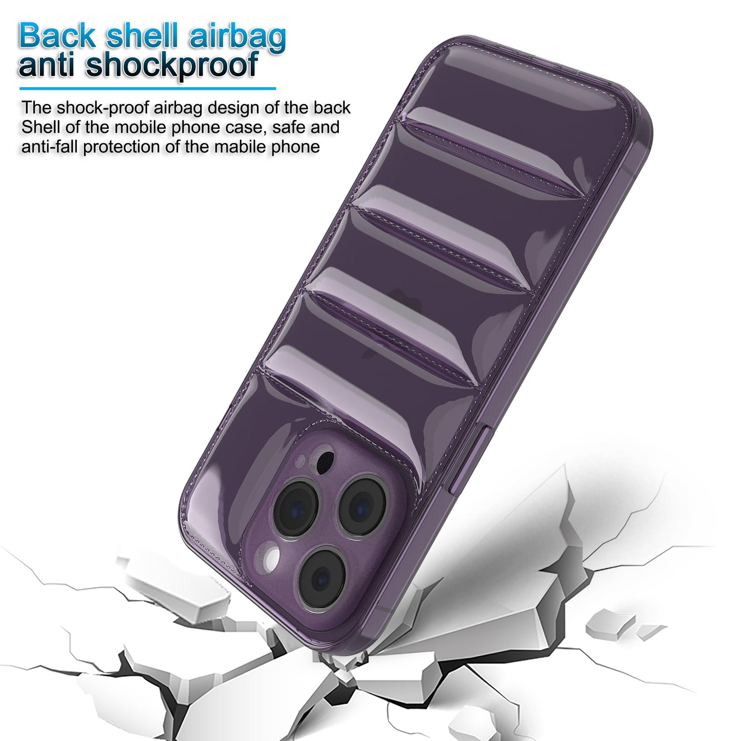 Ultra-Thin Transparent Puffer Back Cover for Apple iPhone 14 Pro Max