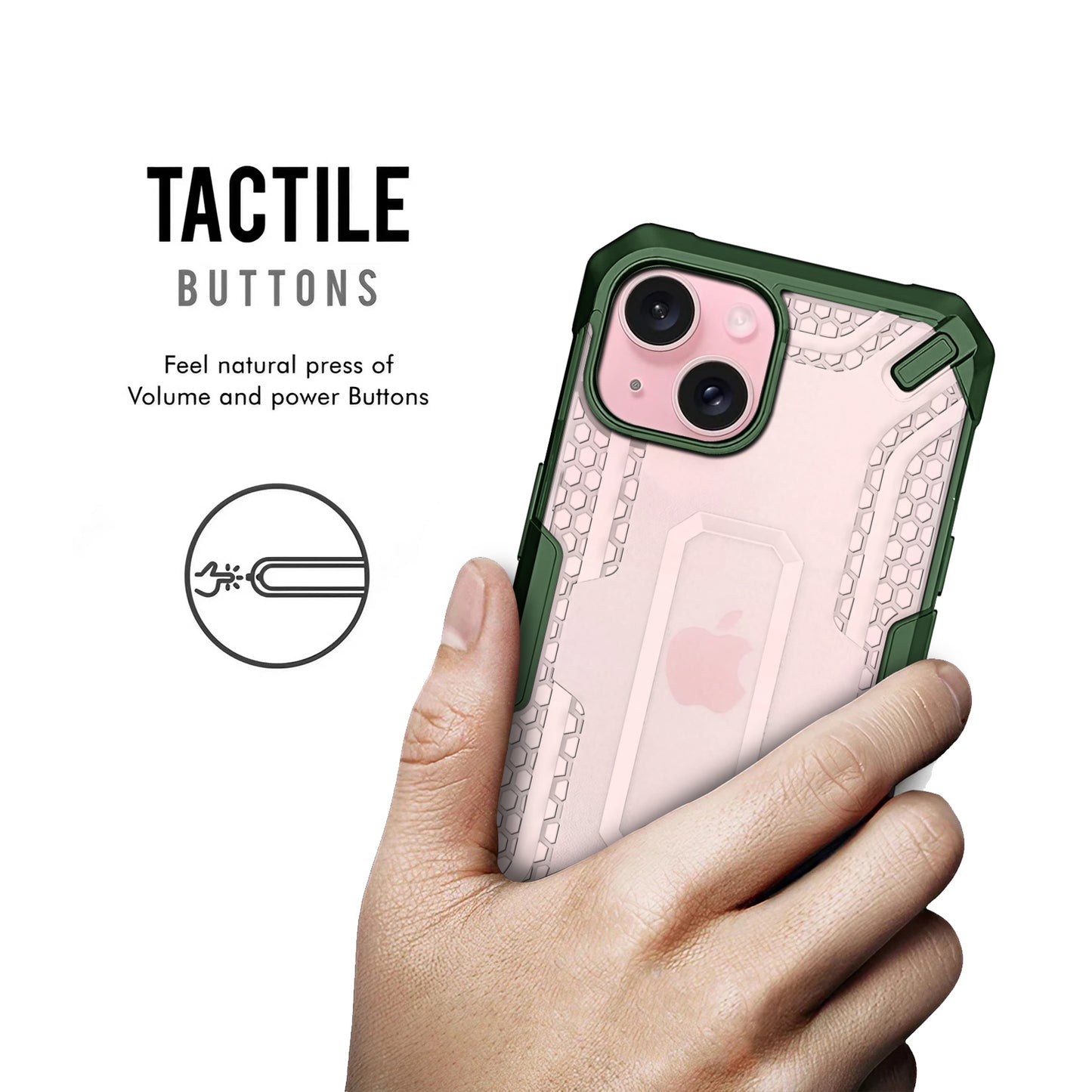 Heavy Duty Honey Comb Design For Apple iPhone 15 Plus