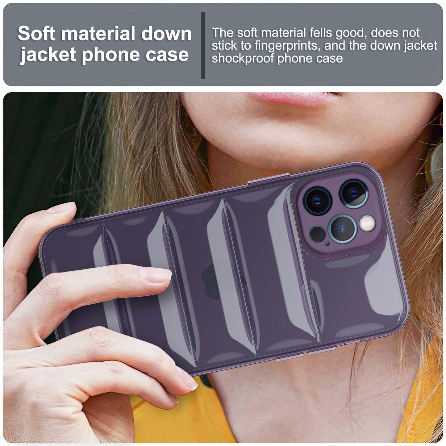 Ultra-Thin Transparent Puffer Back Cover for Apple iPhone 12 Pro Max