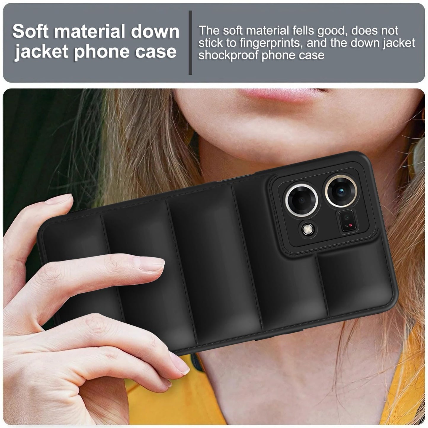 Puffer Back Cover for Oppo F21 Pro 4G