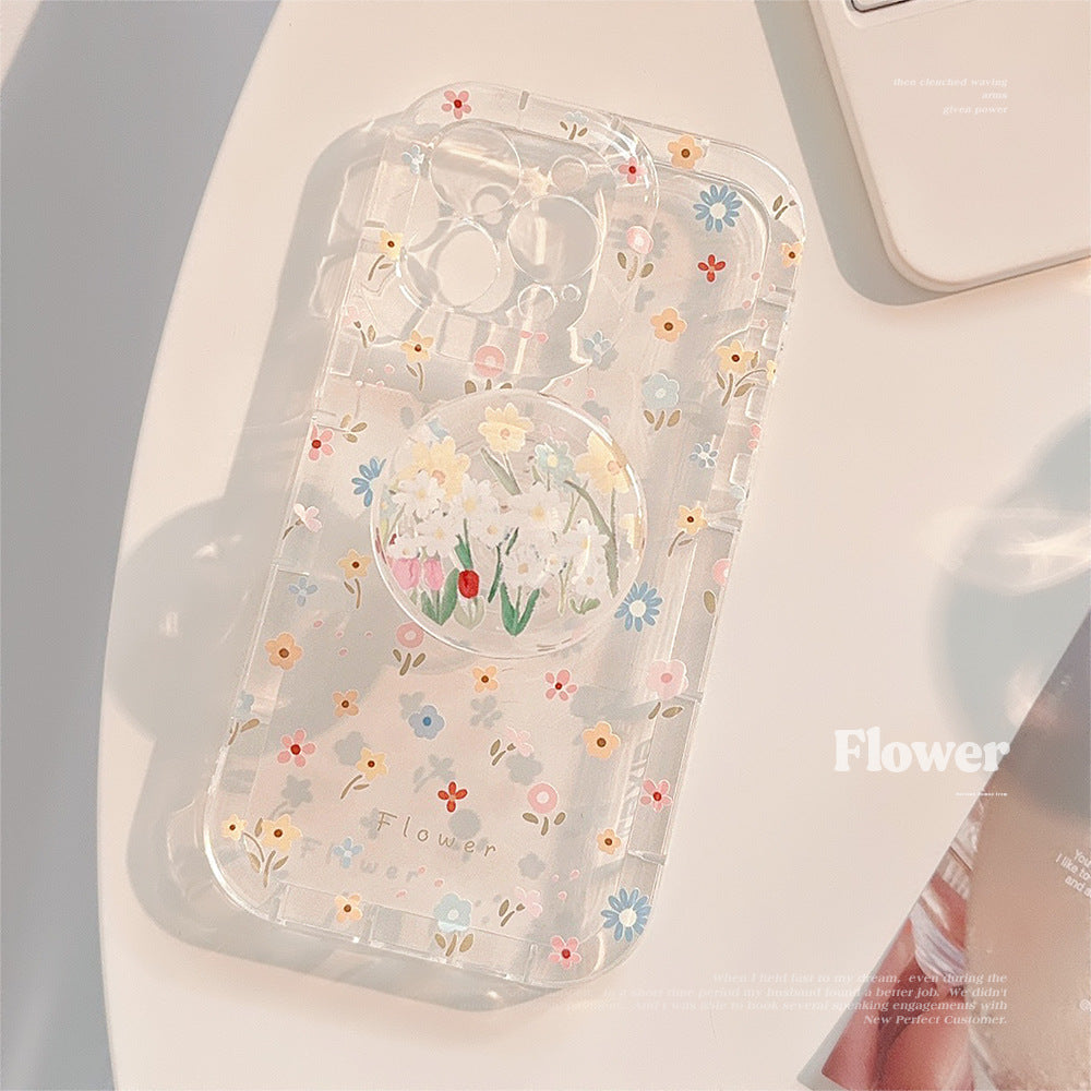 Floral Socket Phone Case With Phone Holder