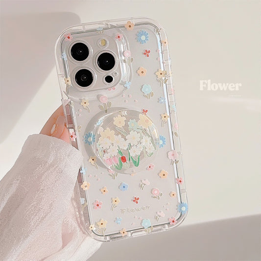 Floral Socket Phone Case With Phone Holder