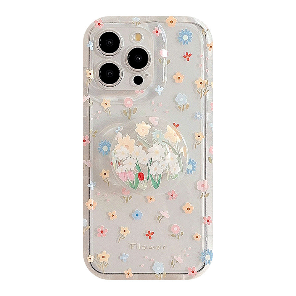 Floral Socket Phone Case With Phone Holder