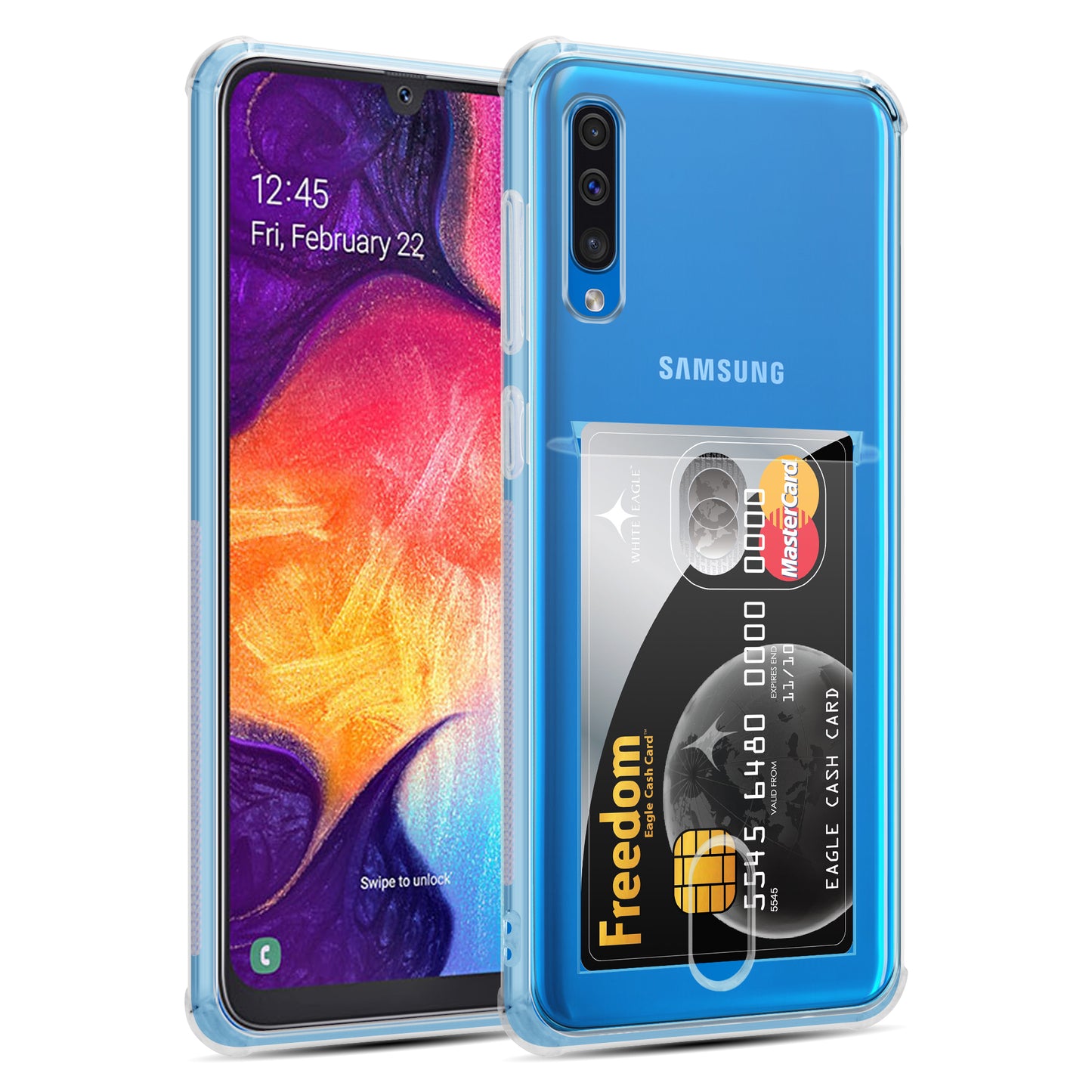 Card Holder Back Cover for Samsung Galaxy A50