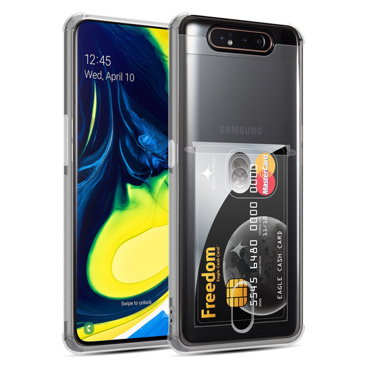 Card Holder Back Cover for Samsung Galaxy A80