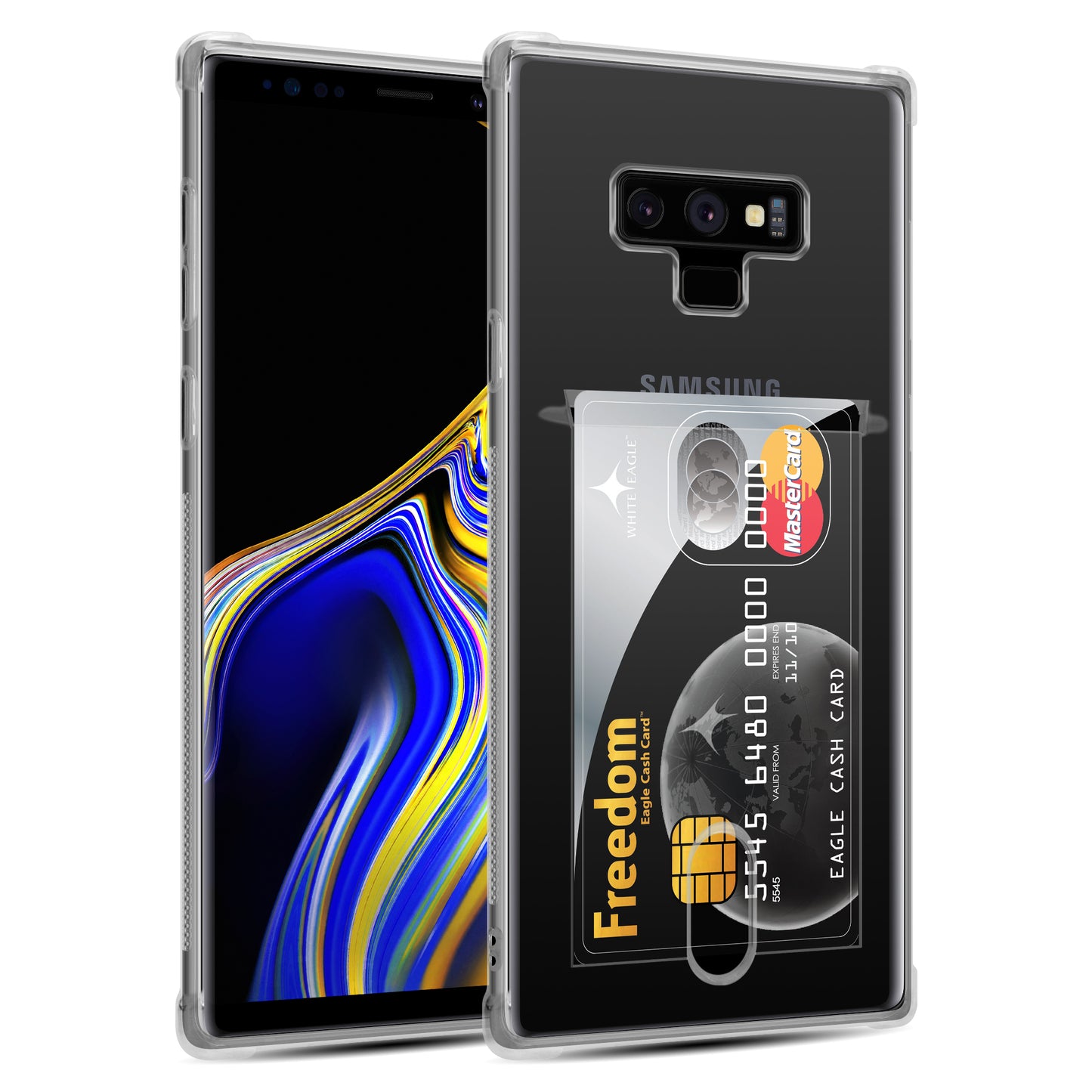 Card Holder Back Cover for Samsung Galaxy Note 9