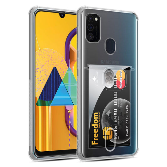 Card Holder Back Cover for Samsung Galaxy M30s