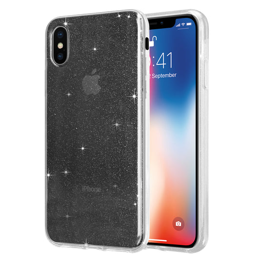 Liquid Crystal Glitter Back Cover for Apple iPhone X