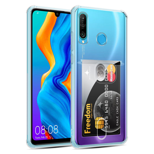 Card Holder Back Cover for Huawei P30 Lite