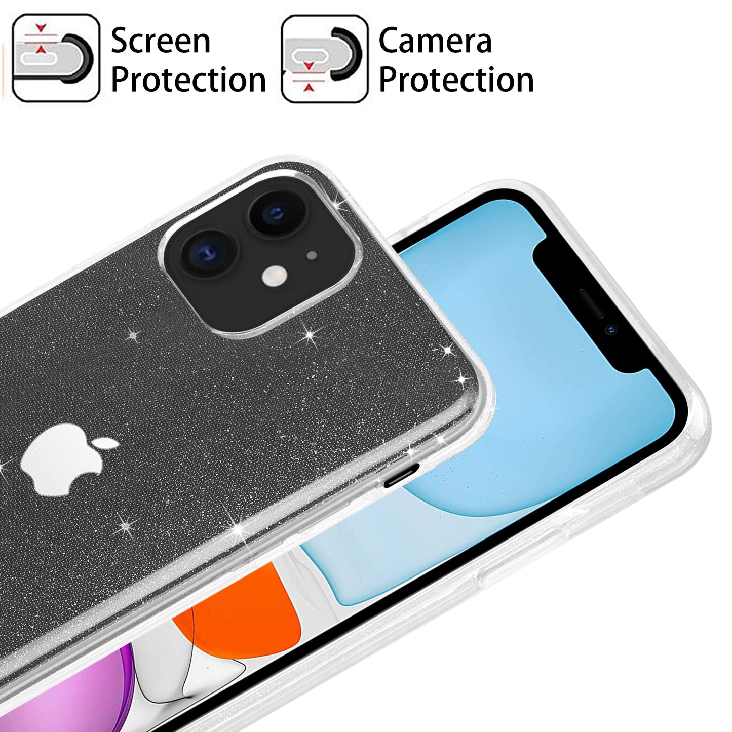 Liquid Crystal Glitter Back Cover for Apple iPhone 11