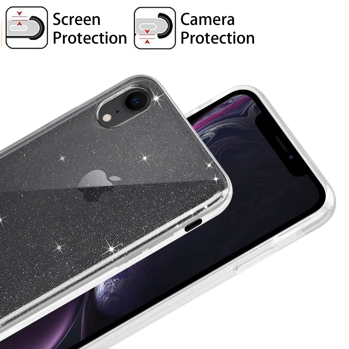 Liquid Crystal Glitter Back Cover for Apple iPhone XR