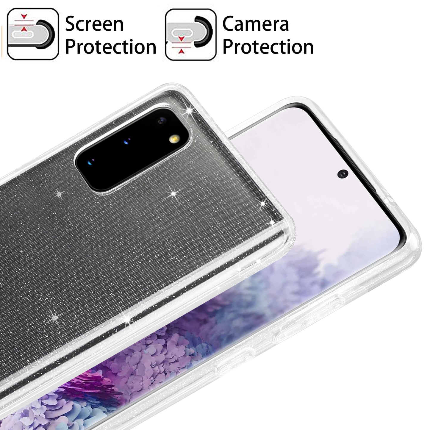 Liquid Crystal Glitter Back Cover for Samsung Galaxy S20