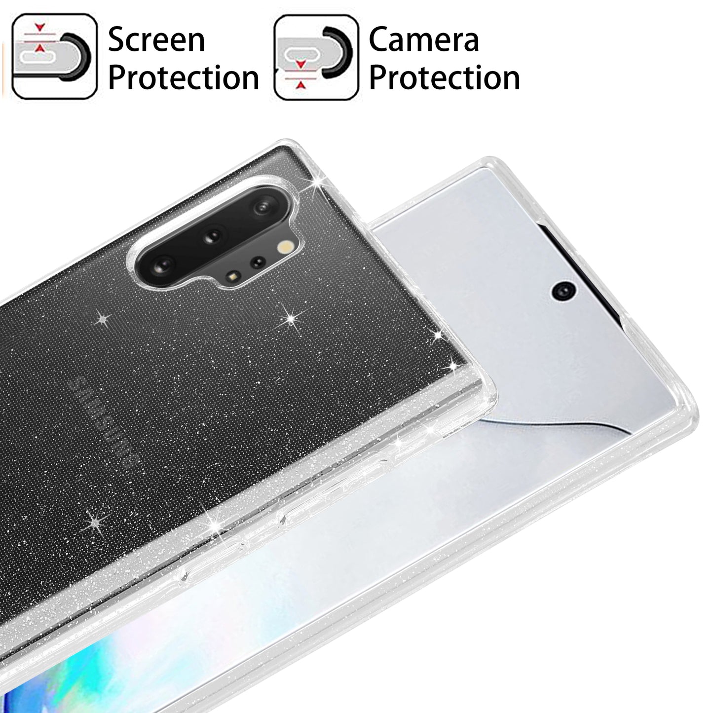 Liquid Crystal Glitter Back Cover for Samsung Galaxy Note 10 Plus