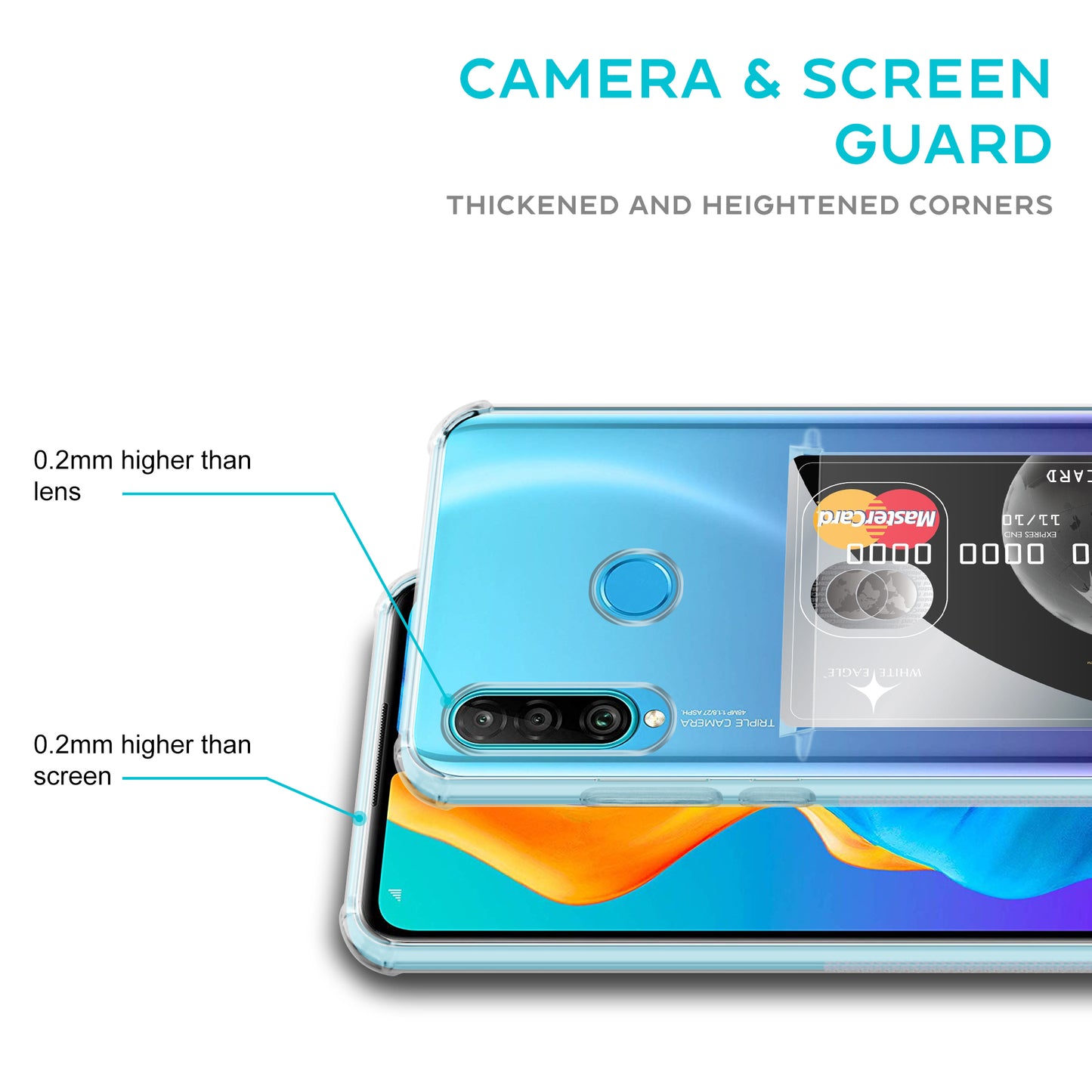 Card Holder Back Cover for Huawei P30 Lite