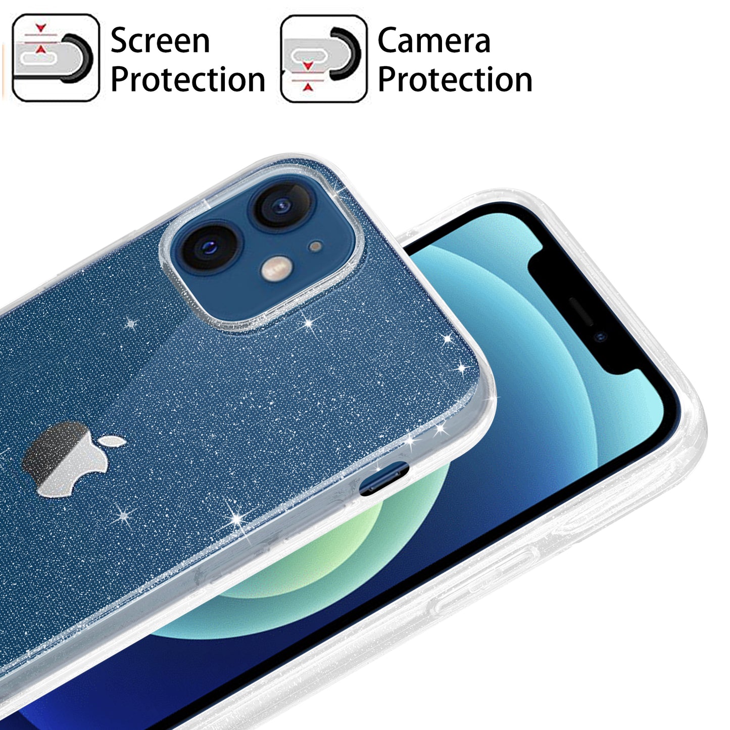 Liquid Crystal Glitter Back Cover for Apple iPhone 12 Mini