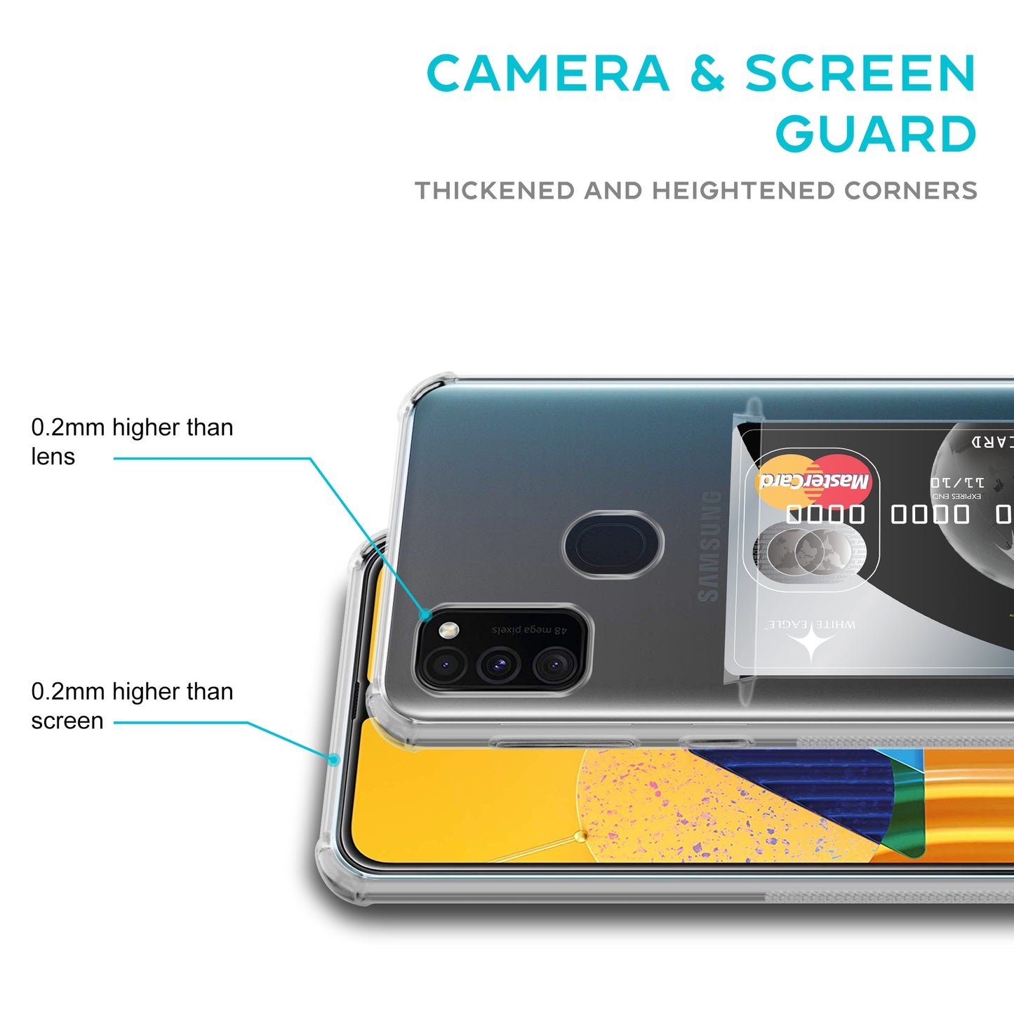 Card Holder Back Cover for Samsung Galaxy M30s