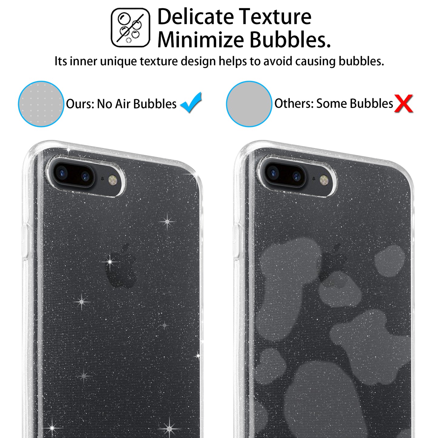 Liquid Crystal Glitter Back Cover for Apple iPhone 8 Plus