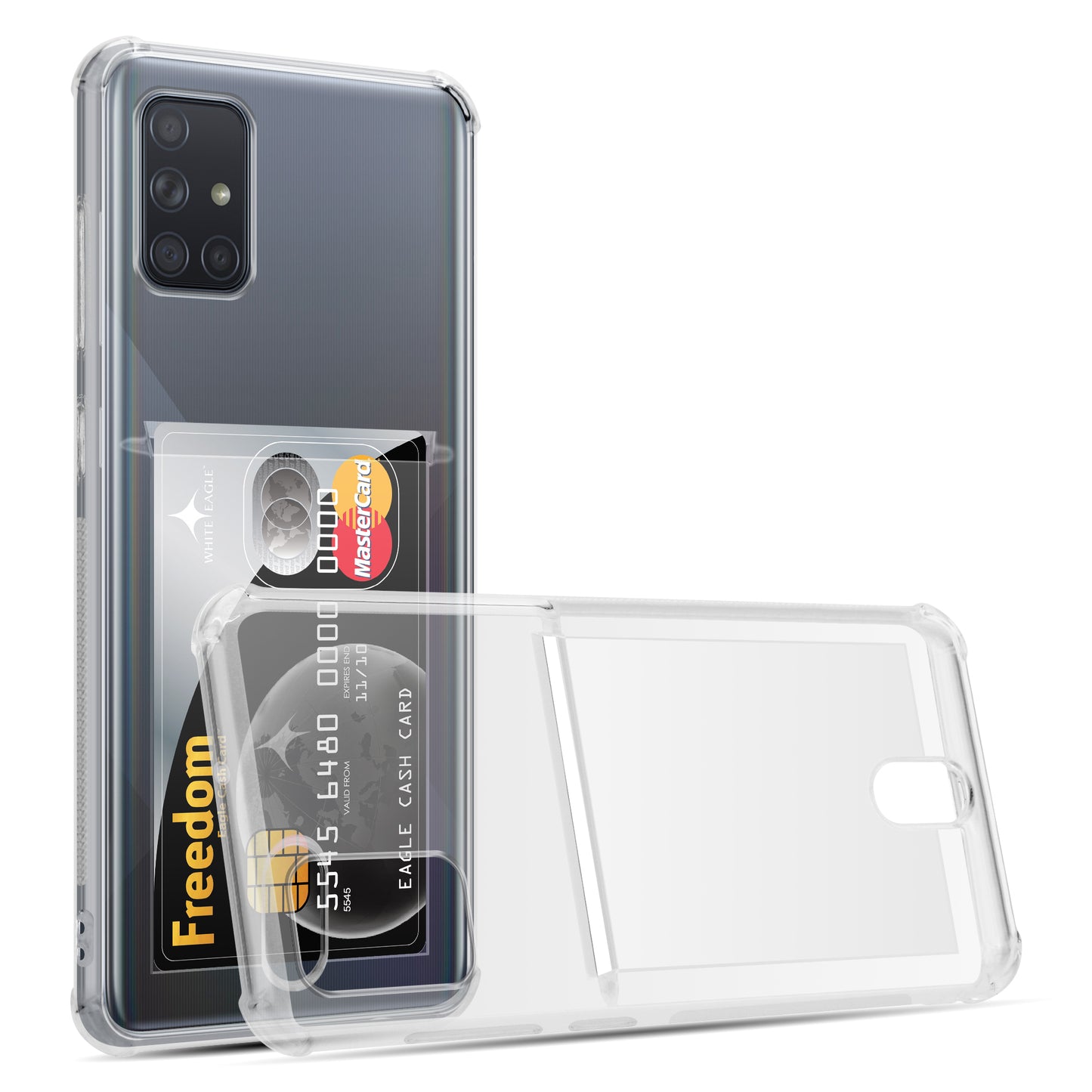 Card Holder Back Cover for Samsung Galaxy A71