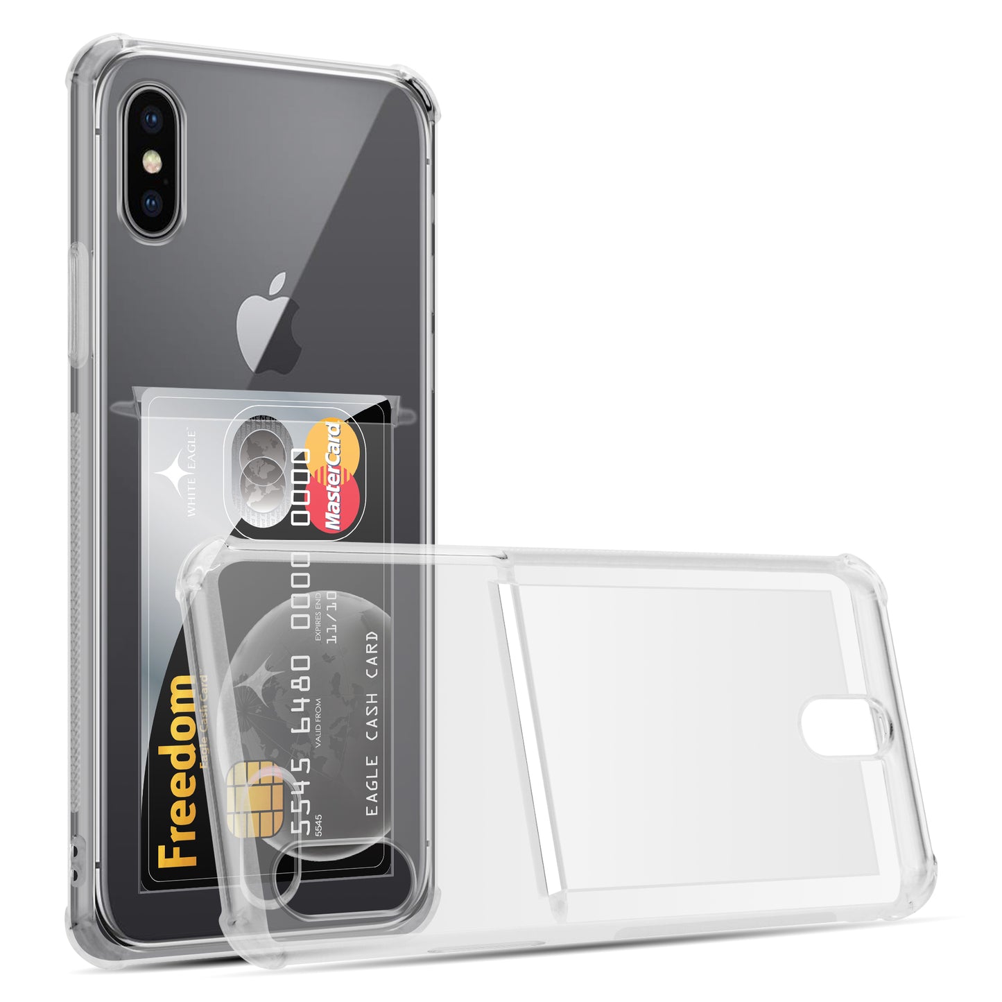 Card Holder Back Cover for Apple iPhone X