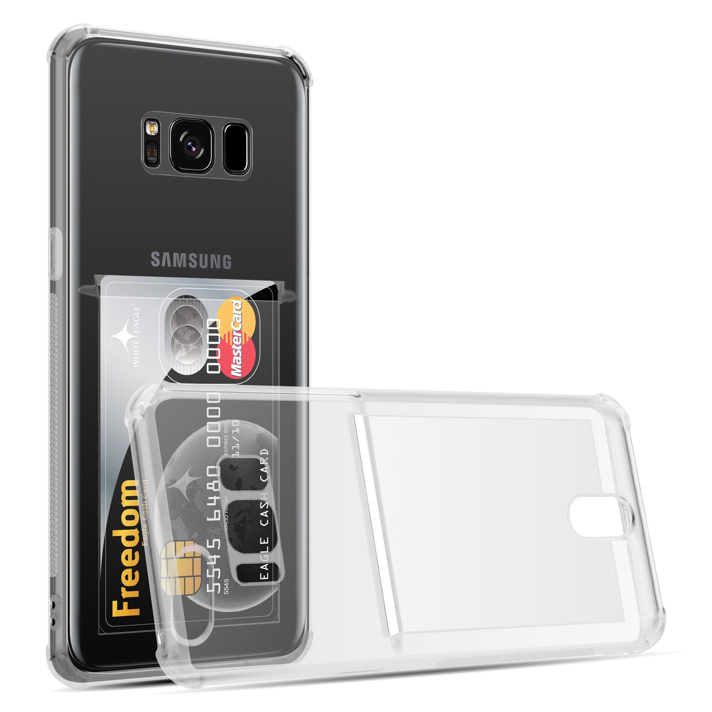 Card Holder Back Cover for Samsung Galaxy S8 Plus