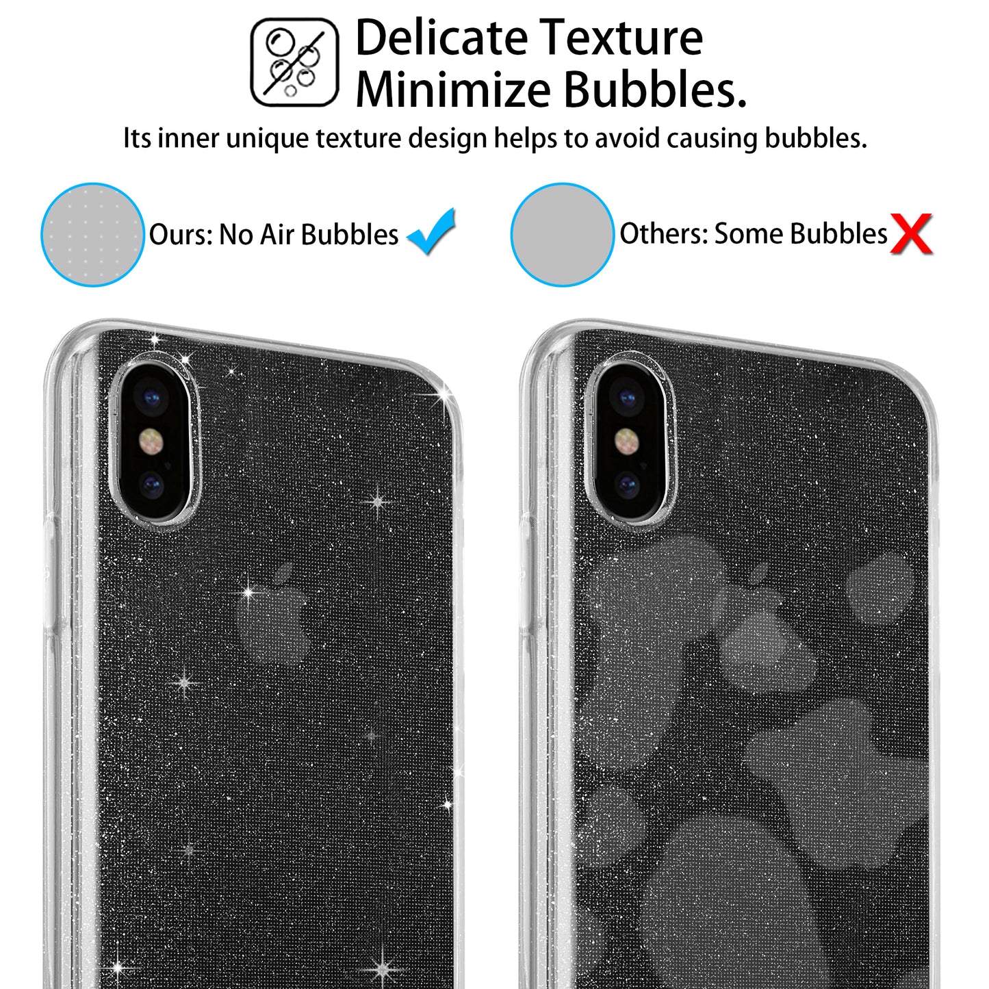 Liquid Crystal Glitter Back Cover for Apple iPhone X