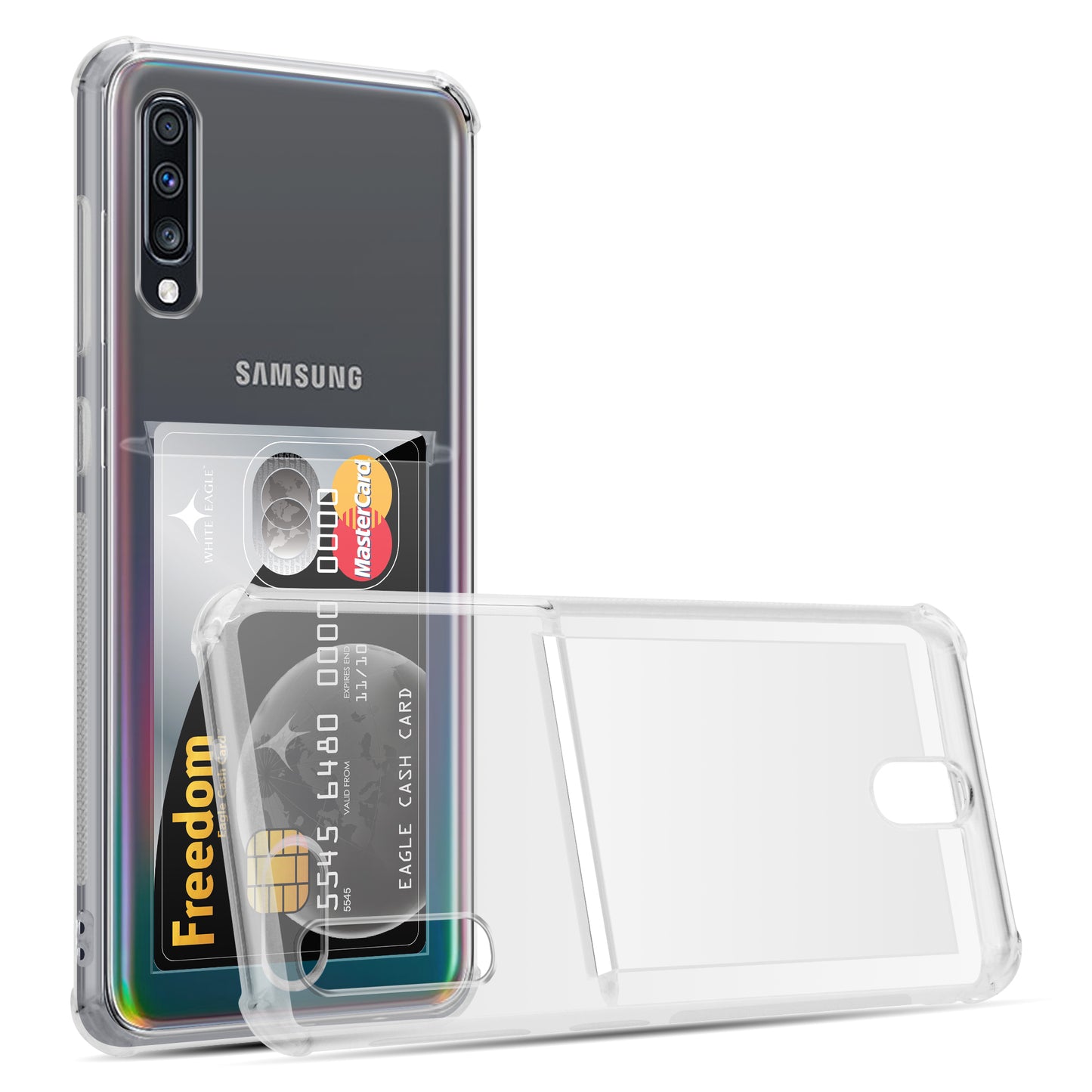 Card Holder Back Cover for Samsung Galaxy A70