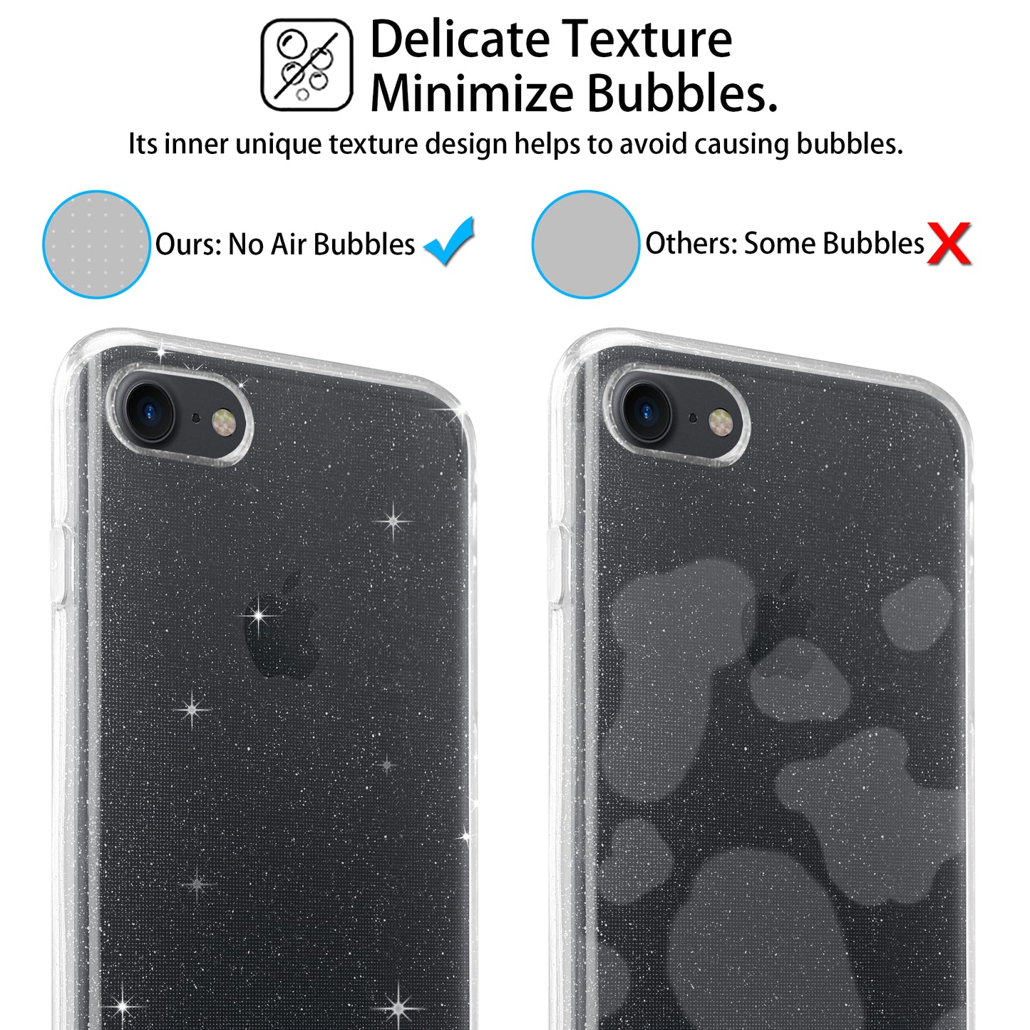 Liquid Crystal Glitter Back Cover for Apple iPhone 8