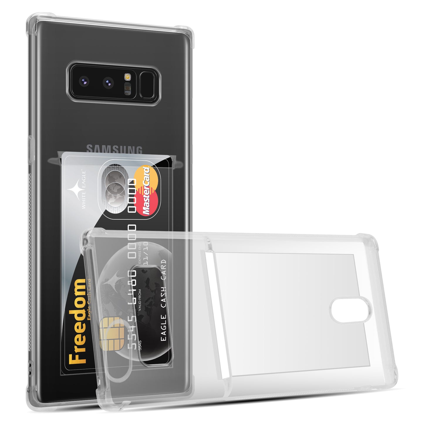 Card Holder Back Cover for Samsung Galaxy Note 8