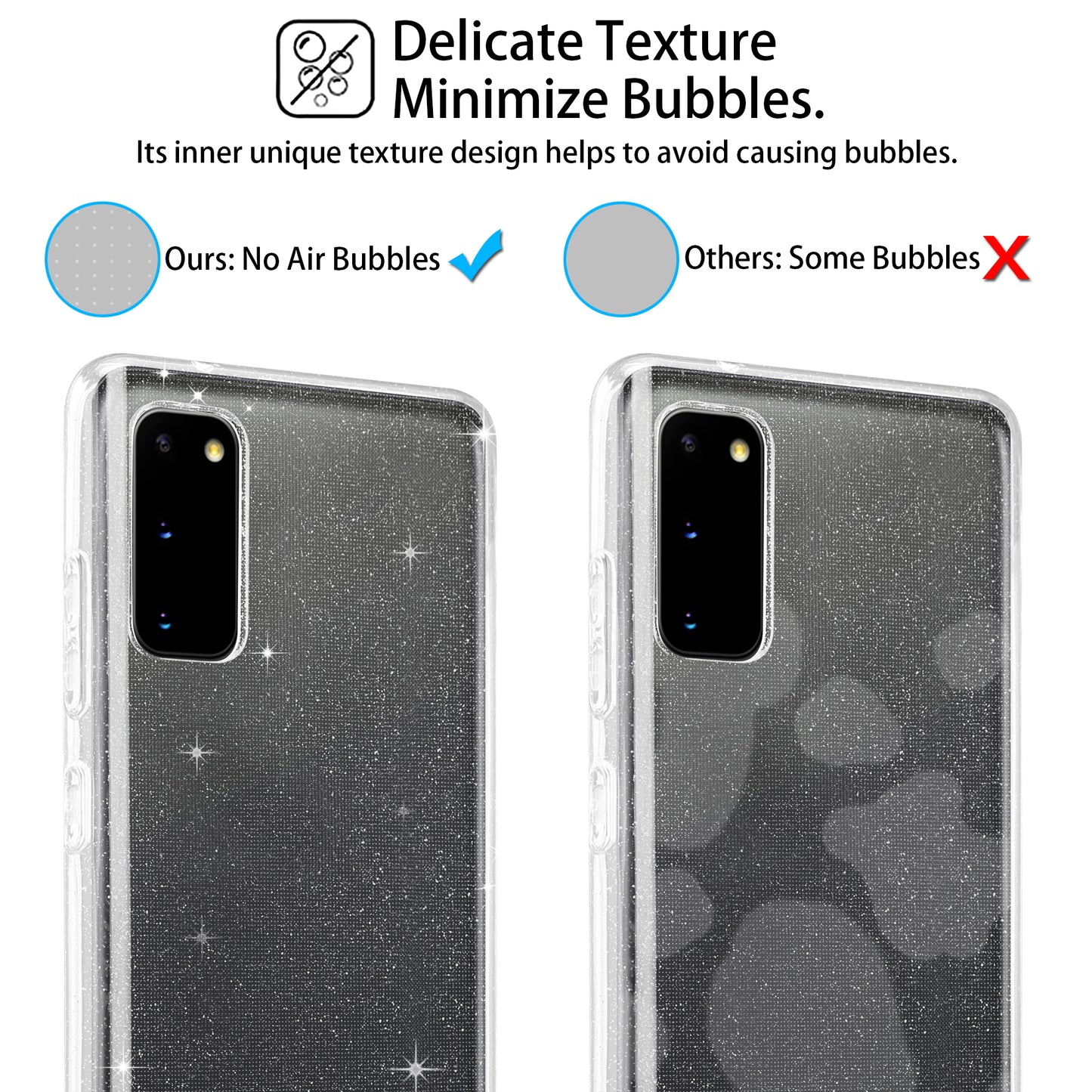 Liquid Crystal Glitter Back Cover for Samsung Galaxy S20