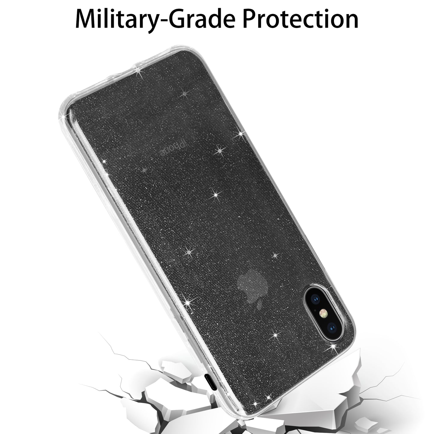 Liquid Crystal Glitter Back Cover for Apple iPhone X