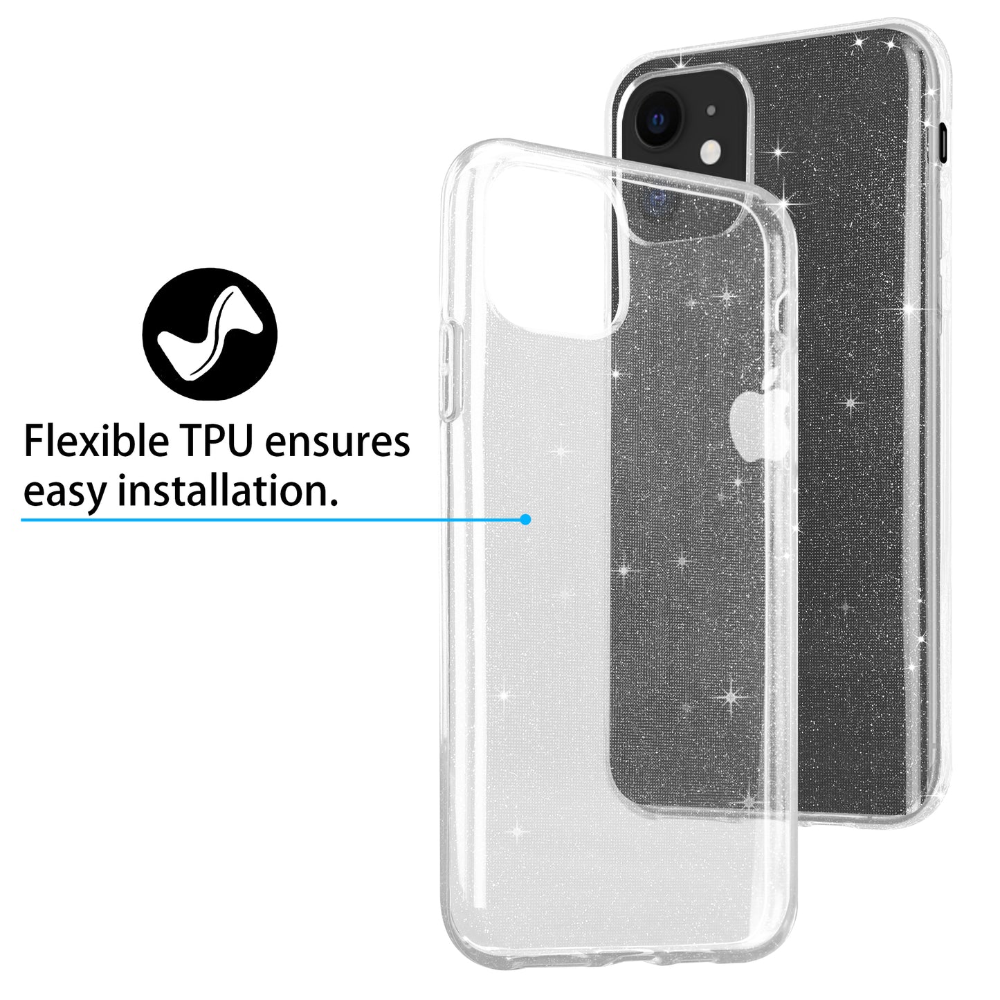 Liquid Crystal Glitter Back Cover for Apple iPhone 11
