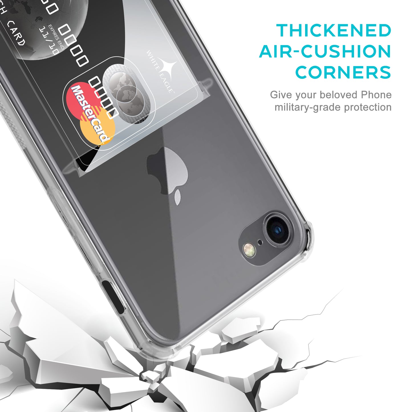 Card Holder Back Cover for Apple iPhone 8