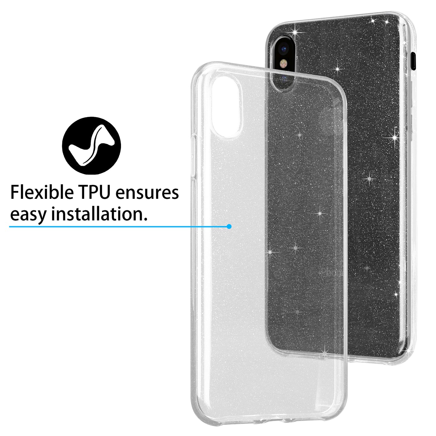 Liquid Crystal Glitter Back Cover for Apple iPhone Xs Max