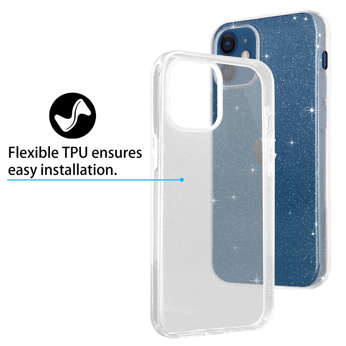 Liquid Crystal Glitter Back Cover for Apple iPhone 12 Mini