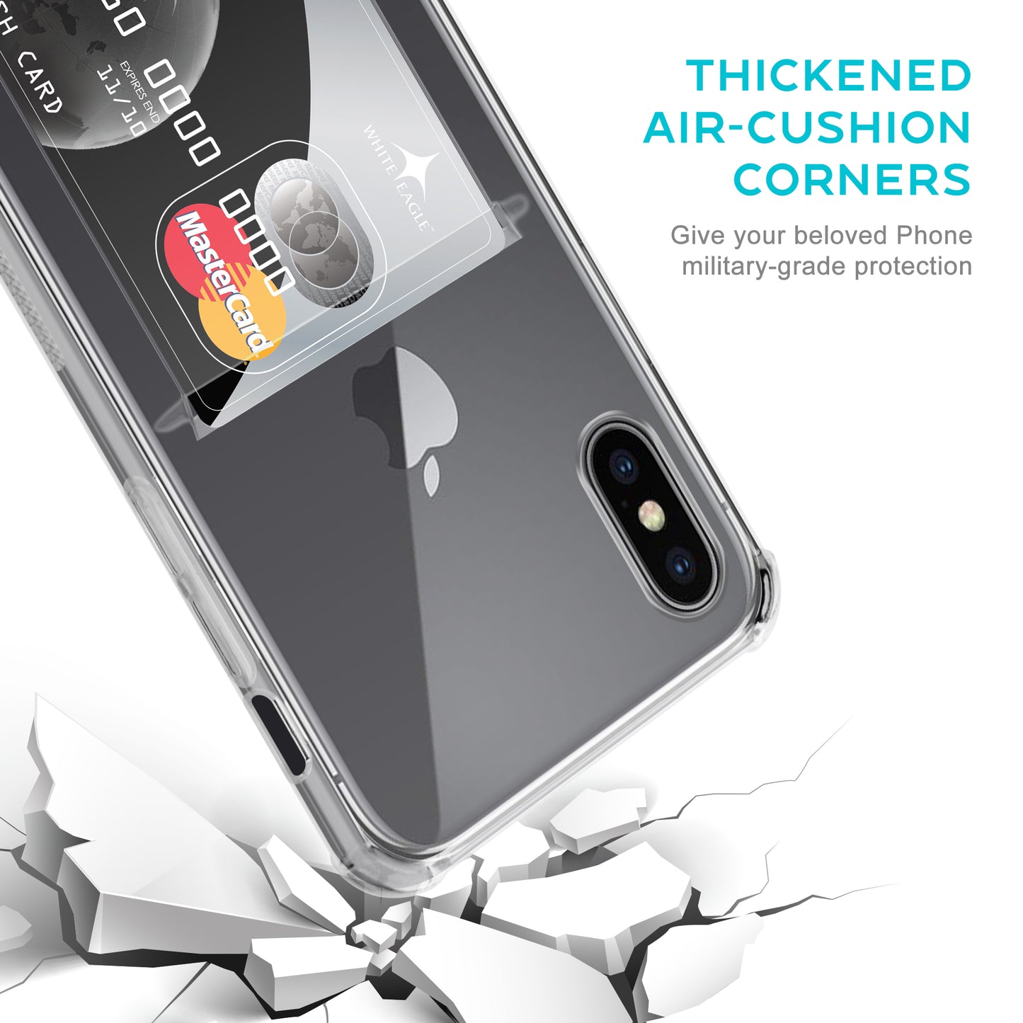 Card Holder Back Cover for Apple iPhone X