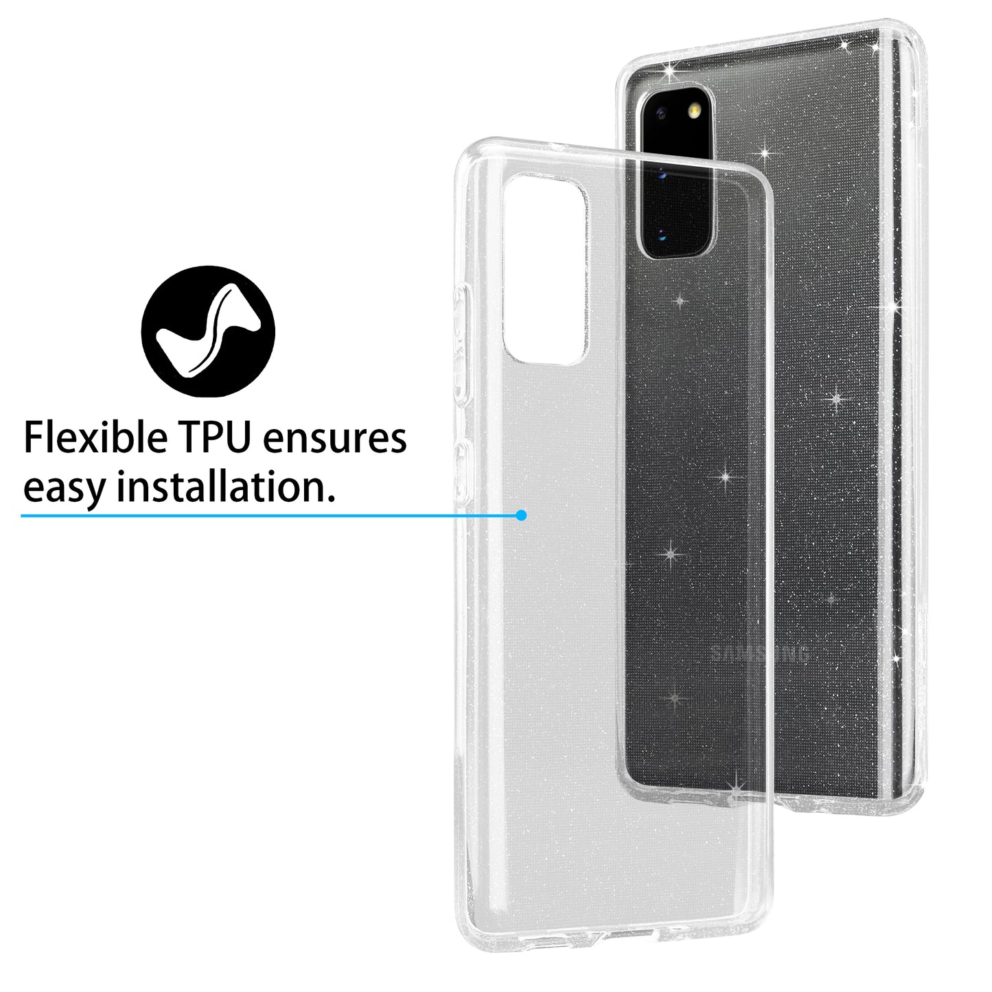 Liquid Crystal Glitter Back Cover for Samsung Galaxy S20