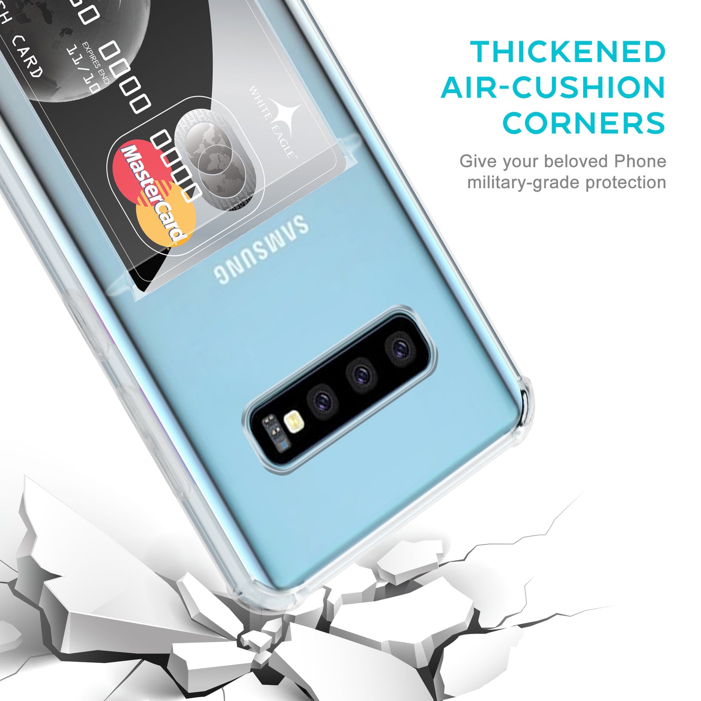 Card Holder Back Cover for Samsung Galaxy S10 Plus