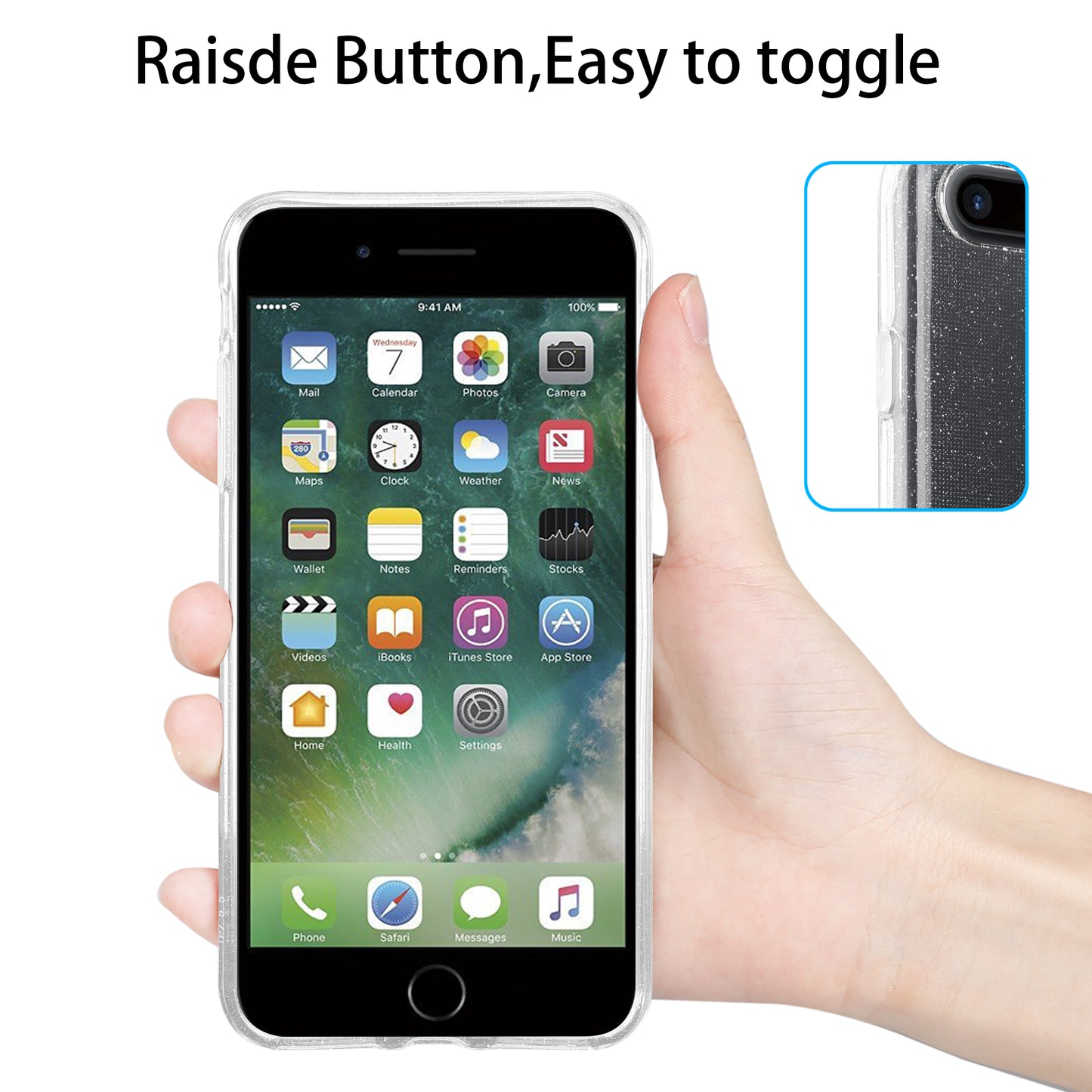 Liquid Crystal Glitter Back Cover for Apple iPhone 7 Plus