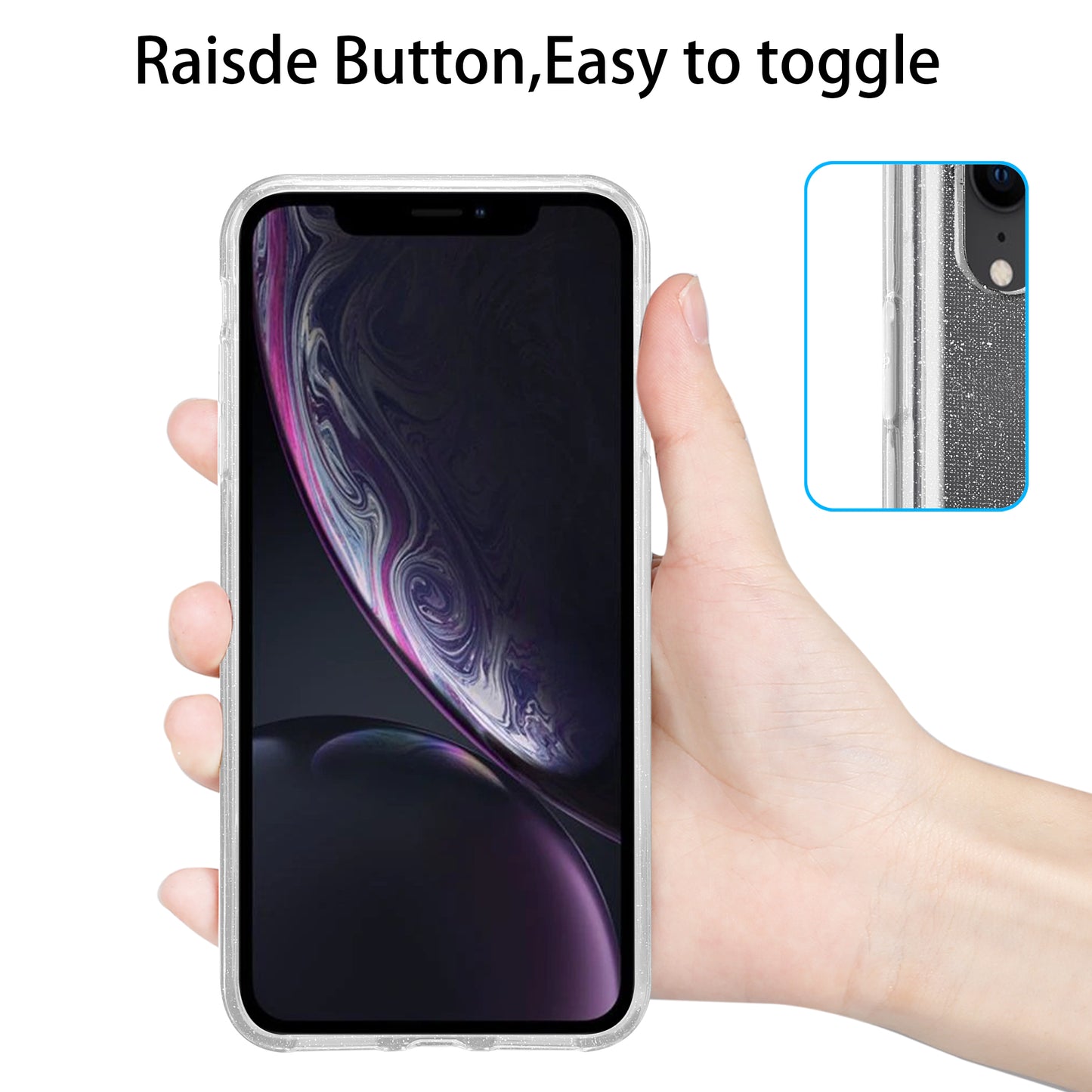 Liquid Crystal Glitter Back Cover for Apple iPhone XR