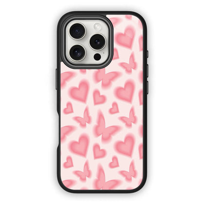💖 Pink Butterfly Heart Phone Case