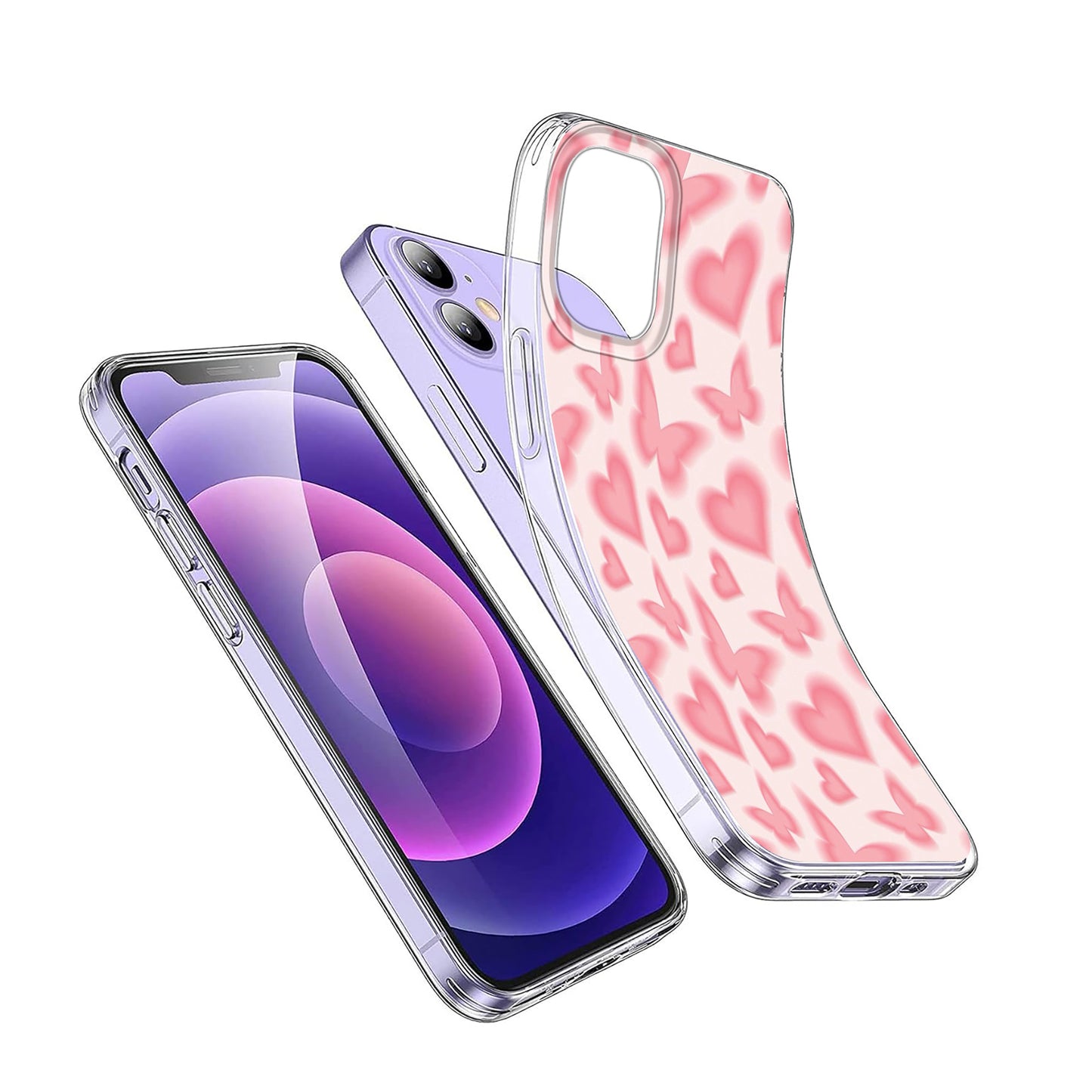 💖 Pink Butterfly Heart Phone Case