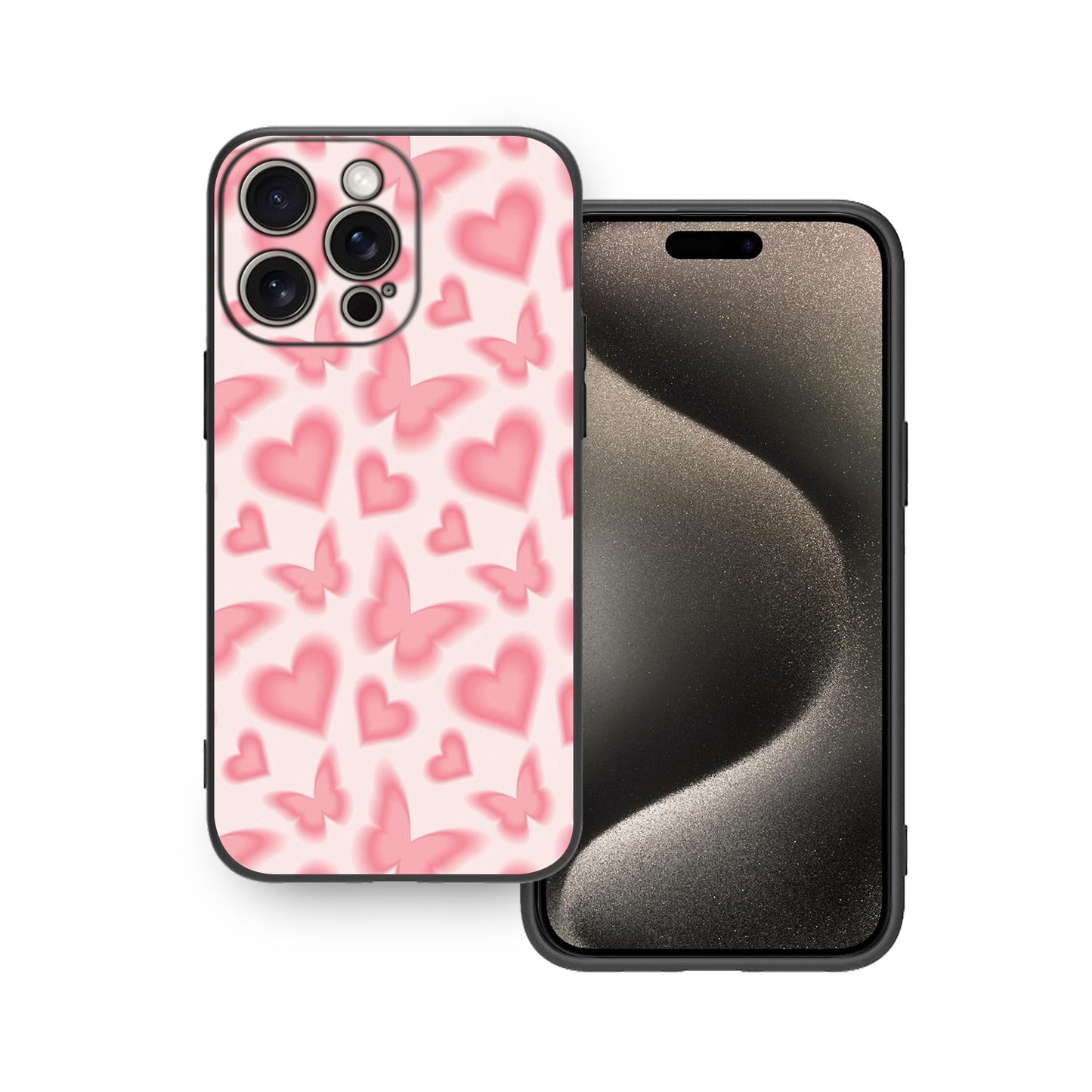 💖 Pink Butterfly Heart Phone Case