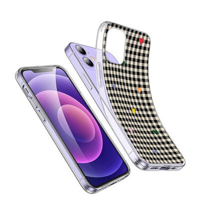 🧡 Retro Hearty Checkered Phone Case