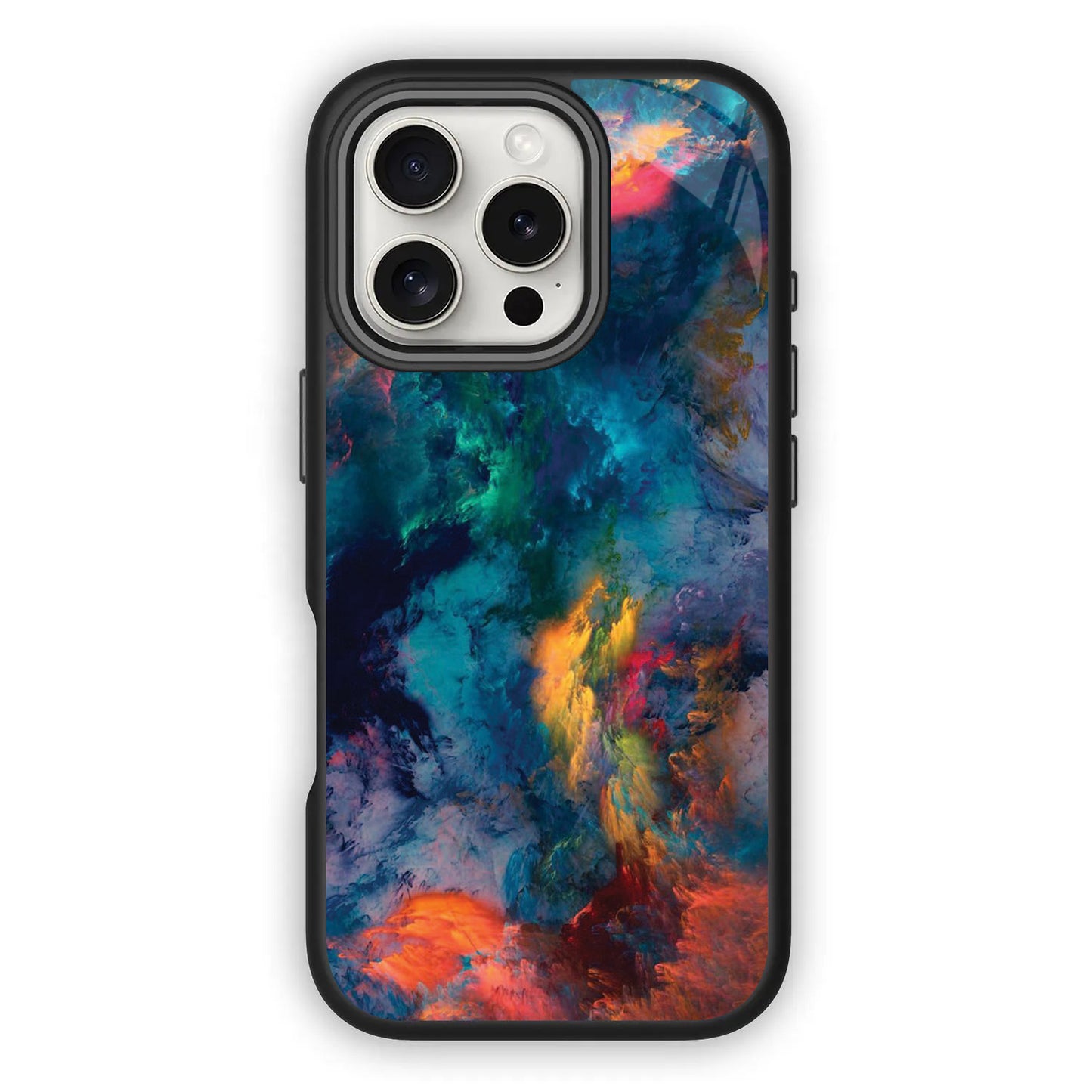 Mixed Colors with Orange Smoke 🎨🔥 Phone Case