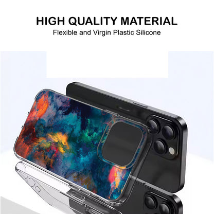 Mixed Colors with Orange Smoke 🎨🔥 Phone Case