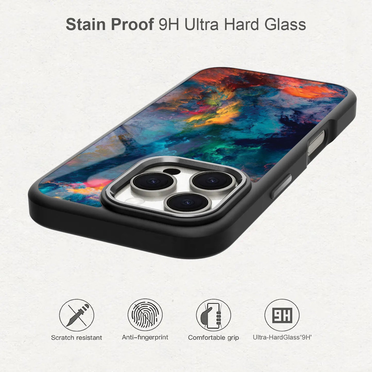 Mixed Colors with Orange Smoke 🎨🔥 Phone Case