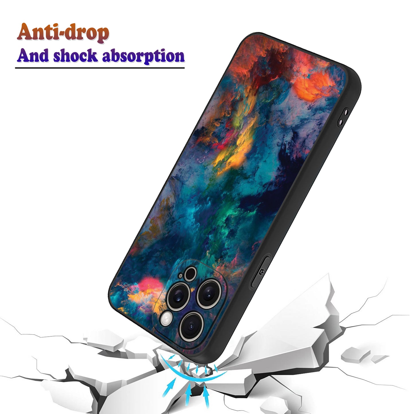 Mixed Colors with Orange Smoke 🎨🔥 Phone Case
