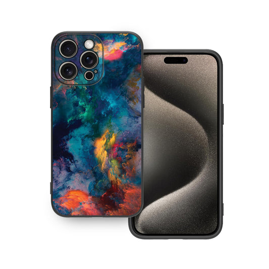 Mixed Colors with Orange Smoke 🎨🔥 Phone Case